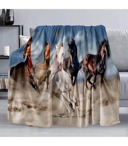 Amazon.com: Horse Blanket, Soft Warm Fuzzy Fleece Plush Blanket 60
